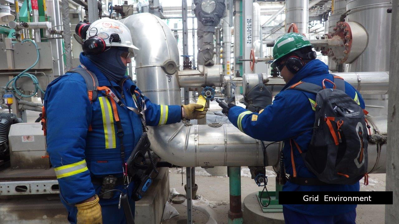 Grid Environment technicians performing fugitive emissions monitoring in accordance with Method 21